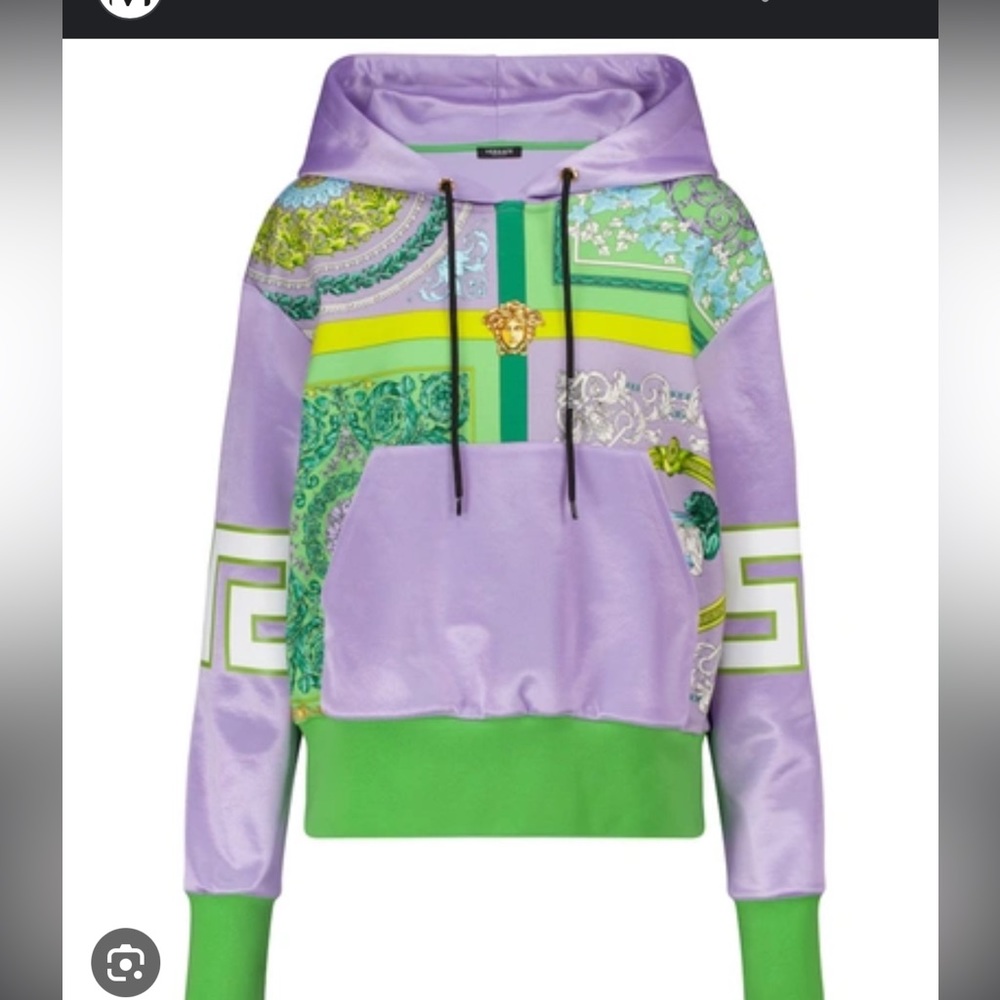 Authentic New With Tags Versace Barocco Mosaic print Hoodie